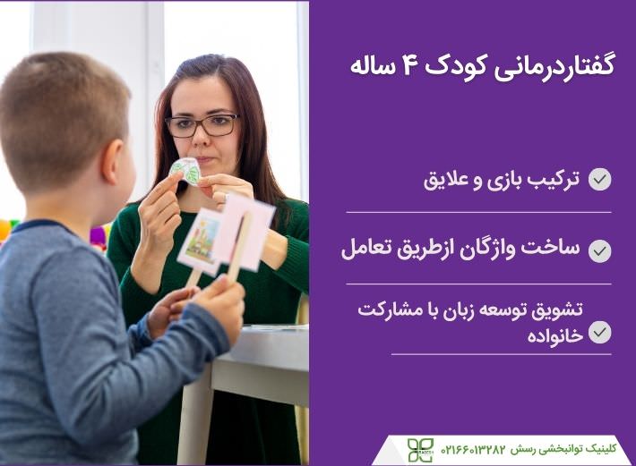 گفتاردرمانی کودک 4 ساله