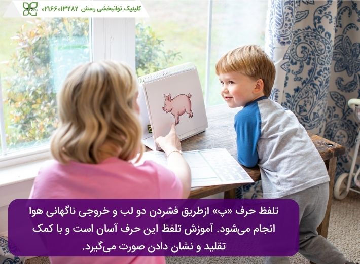 گفتاردرمانی حرف پ
