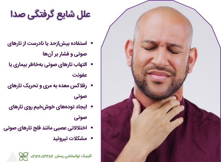 علت های گرفتگی صدا