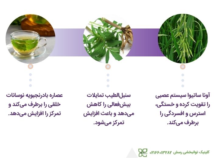درمان بیش فعالی با آونا ساتیوا، ریشه والرین و عصاره بادرنجبویه